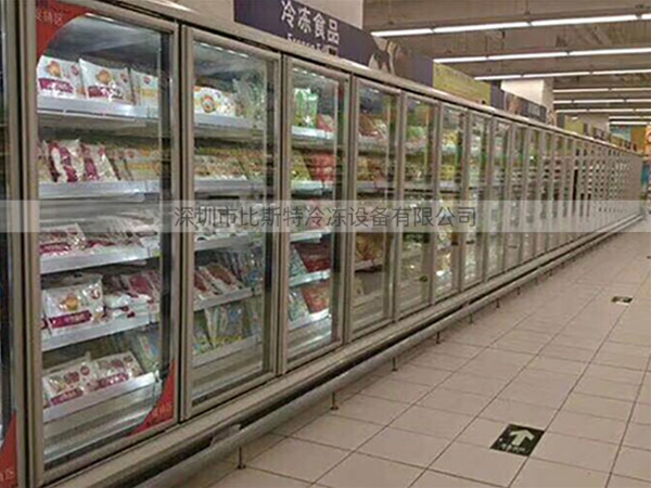 广州超市冷冻玻璃展示立柜